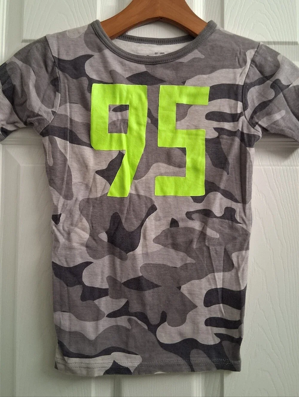 Oshkosh Boys Pajama Top Size 10 Gray Camo